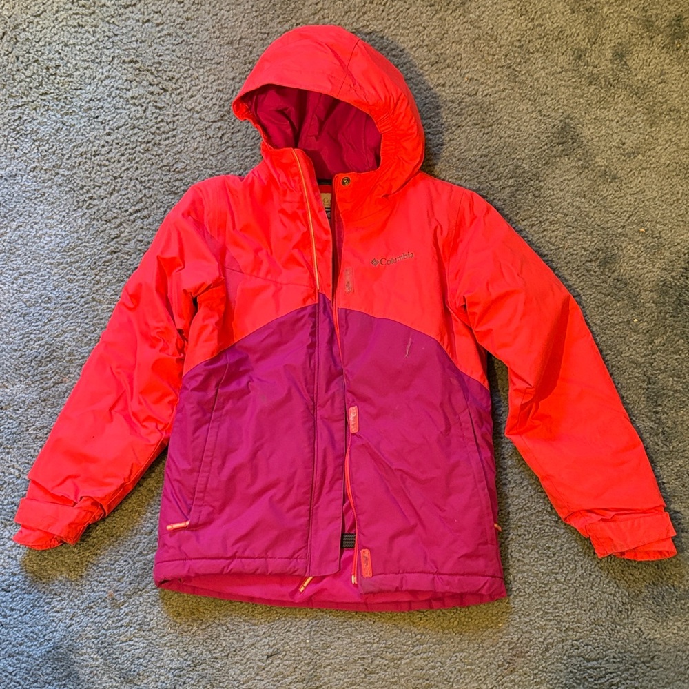 Columbia Kids' Vibrant Red and Purple Puffer Jacket